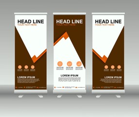 Wall Mural - Roll up banner stand. Modern vertical flag Banner template design with abstract background can be used for Annual Report, Cover, Flyer, Magazine, Presentation, Poster, Web banner, Website