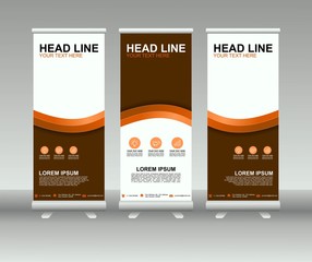 Wall Mural - Roll up banner stand. Modern vertical flag Banner template design with abstract background can be used for Annual Report, Cover, Flyer, Magazine, Presentation, Poster, Web banner, Website