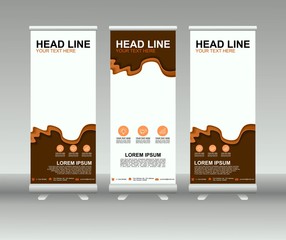 Wall Mural - Roll up banner stand. Modern vertical flag Banner template design with abstract background can be used for Annual Report, Cover, Flyer, Magazine, Presentation, Poster, Web banner, Website