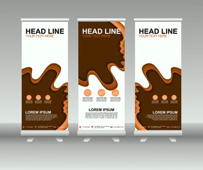 Wall Mural - Roll up banner stand. Modern vertical flag Banner template design with abstract background can be used for Annual Report, Cover, Flyer, Magazine, Presentation, Poster, Web banner, Website