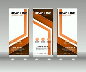 Wall Mural - Roll up banner stand. Modern vertical flag Banner template design with abstract background can be used for Annual Report, Cover, Flyer, Magazine, Presentation, Poster, Web banner, Website