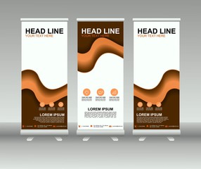 Wall Mural - Roll up banner stand. Modern vertical flag Banner template design with abstract background can be used for Annual Report, Cover, Flyer, Magazine, Presentation, Poster, Web banner, Website