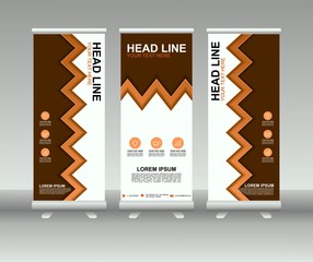 Wall Mural - Roll up banner stand. Modern vertical flag Banner template design with abstract background can be used for Annual Report, Cover, Flyer, Magazine, Presentation, Poster, Web banner, Website