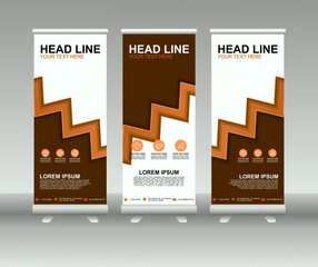 Wall Mural - Roll up banner stand. Modern vertical flag Banner template design with abstract background can be used for Annual Report, Cover, Flyer, Magazine, Presentation, Poster, Web banner, Website
