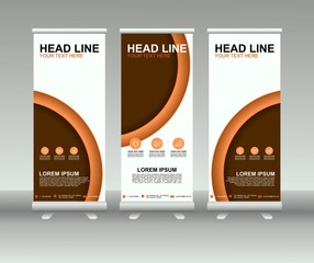 Wall Mural - Roll up banner stand. Modern vertical flag Banner template design with abstract background can be used for Annual Report, Cover, Flyer, Magazine, Presentation, Poster, Web banner, Website