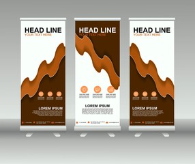 Wall Mural - Roll up banner stand. Modern vertical flag Banner template design with abstract background can be used for Annual Report, Cover, Flyer, Magazine, Presentation, Poster, Web banner, Website