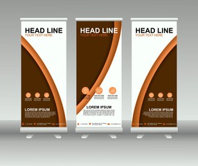 Wall Mural - Roll up banner stand. Modern vertical flag Banner template design with abstract background can be used for Annual Report, Cover, Flyer, Magazine, Presentation, Poster, Web banner, Website
