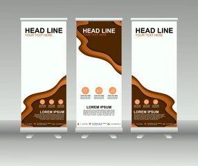 Wall Mural - Roll up banner stand. Modern vertical flag Banner template design with abstract background can be used for Annual Report, Cover, Flyer, Magazine, Presentation, Poster, Web banner, Website