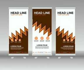 Wall Mural - Roll up banner stand. Modern vertical flag Banner template design with abstract background can be used for Annual Report, Cover, Flyer, Magazine, Presentation, Poster, Web banner, Website
