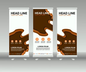 Wall Mural - Roll up banner stand. Modern vertical flag Banner template design with abstract background can be used for Annual Report, Cover, Flyer, Magazine, Presentation, Poster, Web banner, Website