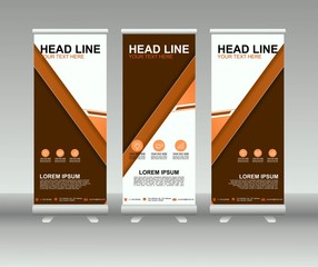 Wall Mural - Roll up banner stand. Modern vertical flag Banner template design with abstract background can be used for Annual Report, Cover, Flyer, Magazine, Presentation, Poster, Web banner, Website