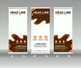 Wall Mural - Roll up banner stand. Modern vertical flag Banner template design with abstract background can be used for Annual Report, Cover, Flyer, Magazine, Presentation, Poster, Web banner, Website