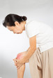© SoftSheep - old asian woman touch knee bones pain
