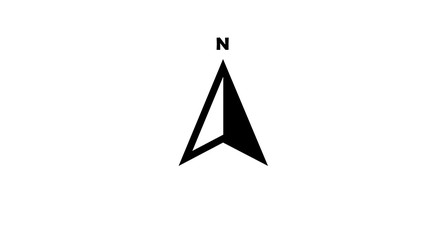 Arrow Compass Icon Vector Logo Template. North Direction