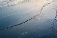 Melting Frozen Ice Lake River