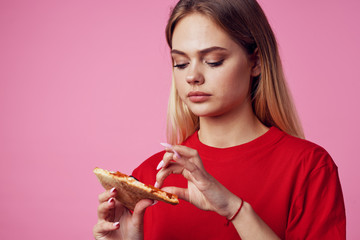 Wall Mural - young woman with a gift