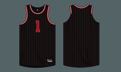 Sticker - Basketball jersey template