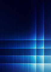 Dark abstract background with neon lines, glow. Bright neon glow.