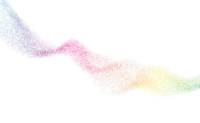Dynamic particles. Digital flow. Smoke wave.