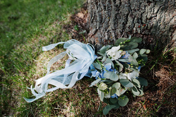 Wall Mural - Beautiful modern and elegance wedding bouquet.