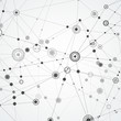 © Leonid - Network connection structure on white background. Vector network concept