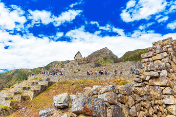 Wall Mural - MACHU PICCHU, PERU - JUNE 7, 2019: View of the ancient city.