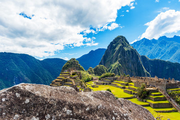 Wall Mural - View of the ancient city of Machu Picchu, Peru.