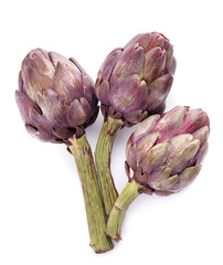 Poster - Artichoke raw isolated on white backgrounds.