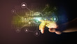 © ra2 studio - Hand touching POLICY inscription, Cybersecurity concept