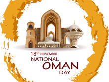 Easy To Edit Vector Illustration Of Patriotic Greetings Background For Happy National Oman Day On 18th November
