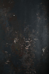 Wall Mural - dark moody black with grey concrete texture or background. with place for text and image