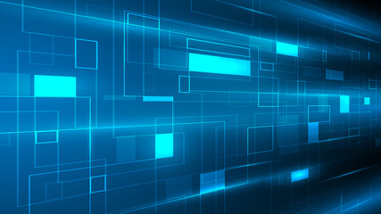 Wall Mural - geomatric abstract technology background,blue system technology background,speed connection communic