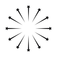Wall Mural - bright fireworks cartoon, celebration icon vector