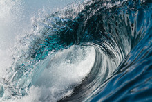 Close Up Shoot Of A Wave Breaking