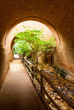Pathway Under Bridge Arch At Williamsburg