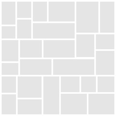Wall Mural - set frame for photos and pictures, photo collage. mood board branding presentation. vector graphic d