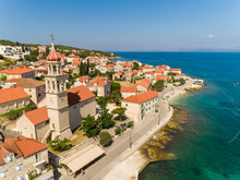 Aerial View Of Sutivan Coastal Line During The Summer, Croatia.