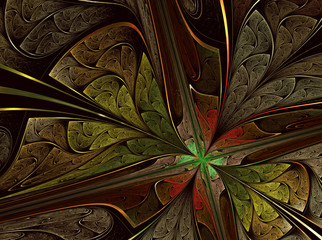 Wall Mural - Abstract color dynamic background with lighting effect. Fractal art