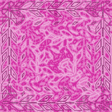 Oriental Abstract Ornament. Pink Frame Template For Carpet, Textile. Pink Pattern With Frame Of Leaves.