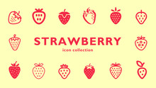 Strawberry  Icon Collection (vector Fruits)