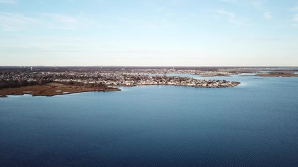 Wall Mural - Aerial Long Island South Shore Sunset