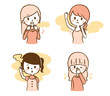 © yurikoroma（ゆりころま） - Illustration set of women smelling smell
