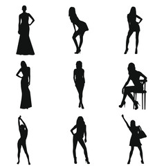 Wall Mural - Woman Silhouettes