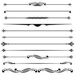 Wall Mural - old western line dividers design elements.