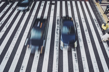 Wall Mural - 交通・自動車・横断歩道