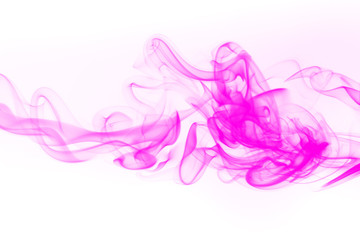 Beautiful pink smoke abstract on white background