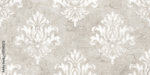 Tapeta ścienna na wymiar vintage background with floral damask ornament