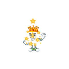 Canvas Print - King of christmas star on cartoon mascot style design