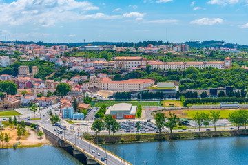 Wall Mural - Aerial view of Monastery of Santa Clara-a-Nova in Coimbra, Portugal