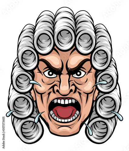 An angry or mean judge cart...